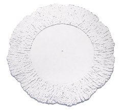 Dekorační acrylový talíř .31cm∅ x 2cmH. - čirý, průhledný