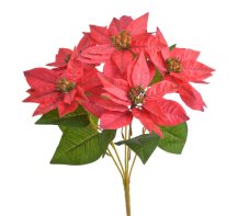 Umělá kytice vánoční hvězdy červená 45 cm