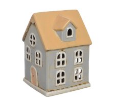 Keramický domek - svícen na light svíčku 13cmLx13cmWx19,5cmH