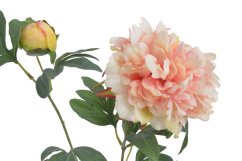 Umělá pivoňka s květem a poupětem, květ Ø13cm/dl.70cm