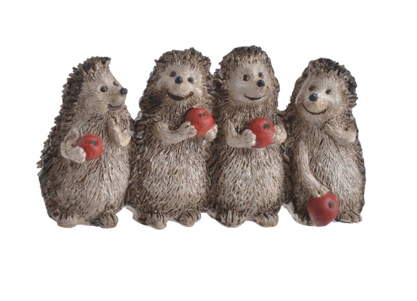 Dekorace figurky rodina ježků 5,5cm - polyresin