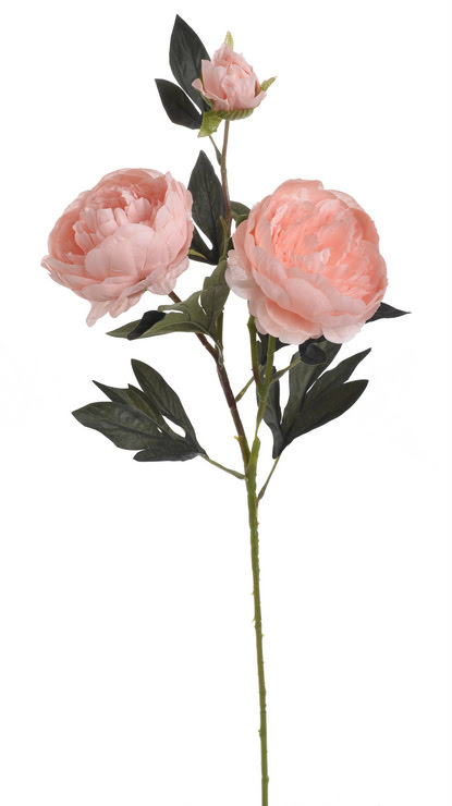 Umělé pivoňky na stonku s listy květ Ø 10 cm, dl.76 cm_06