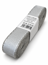 Plátnová stuha Torsade 15 mm / 10 m – metalická