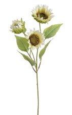 Umělá slunečnice 2 květy a poupě květ Ø9cm/dl.67cm