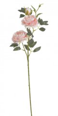 Umělá pivoňka s 2květy a poupětem, květ Ø7cm/ celková dl.67cm