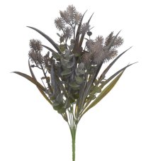 Kytice z eukalyptu, travin a doplňků, dl. 36cm, 6 větviček, barva_31