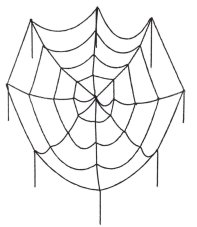 Halloween dekorace – pavoučí síť černá 200 cm