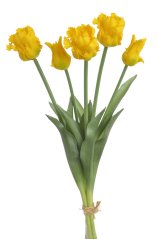 Svazek umělých papouščích tulipánů hlavička 5,5cm, celkem dl. 46 cm - 5ks