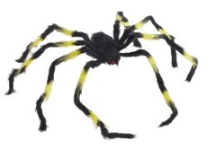 Dekorační pavouk Halloween černo-žlutý 93 cm
