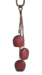 Dekorace kovové kravské zvonce 8 cm zvonec, 55 cm - závěs