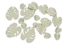 Dřevěné výseky ve tvaru  lístku 4-8cm - 18ks
