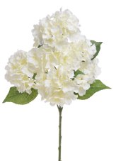 Kytice umělých hortenzií s 8 květy a listy, květ Ø 14cm, dl.celkem 60cm