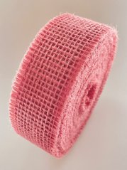 Tužená nezaobroubená jutová stuha 4cm/20m