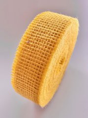 Tužená nezaobroubená jutová stuha 4cm/20m