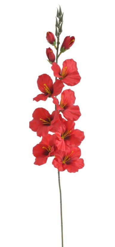 Umělá rozkvetlá gladiola, květ Øcca8cm/dl.78cm