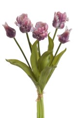 Svazek umělých papouščích tulipánů hlavička 5,5cm, celkem dl. 46 cm - 5ks