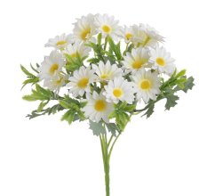 Umělá kopretina kytice s 20 kvítky Ø 3cm/dl.27cm