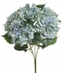 Kytice umělých hortenzií s 5 květy a listy, květ Ø 15cm, dl.celkem 48cm