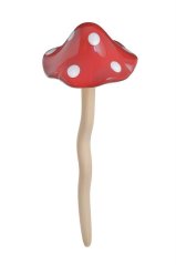 Podzimní dekorace keramická houba s hlavičkou na pružině 10cmLx10cmWx27cmH