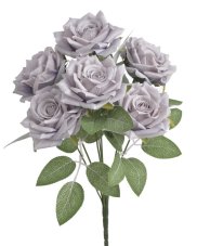 Kytice umělých rozvitých růží, květ Ø 8cm/dl. celkem 30cm