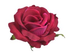Velká hlavička polorozvité umělé růže 11 cm 6ks