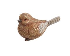 Vánoční dekorace barvený pták 10,5cmLx6cmWx6,5cmH.