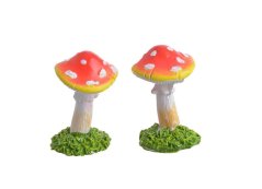 Muchomůrka v mechu 2ks 2,9 x 2,9 x 4,7 cm