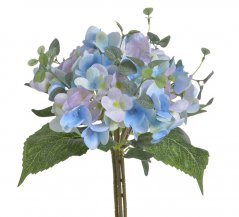 Kytice umělých hortenzií s 7 květy a listy, květ Ø 10cm, dl.celkem 30cm