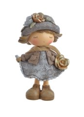 Vánoční dekorace figurka holčička  11cmLx8,5cmWx17,5cmH