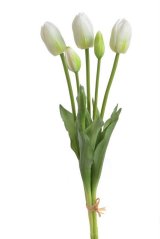 Svazek gumových tulipánů a poupat , hlavička 6,5cm, dl. celkem 46cm