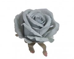Velká hlavička umělé polorozvité růže 8 cm, 6ks, barva_19