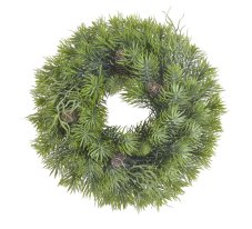 Věnec z umělého chvojí se šiškami Ø30cm