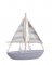 Letní dekorace dřevěná plachetnice 15cmL x 15cmW x 3cmH