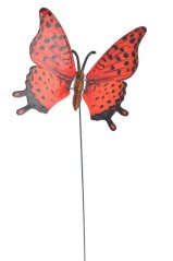 Dekorace plechový motýl .22cmLx20cmWx50cmH. - zápich