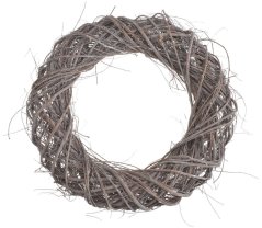 Dekorace věnec ze dvou druhů přírodního barveného proutí 40cm∅x8cmH