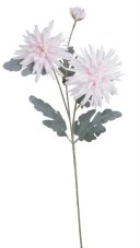 Umělá kvetoucí chryzantéma s dvěma květy a poupětem Ø13cm/dl.65cm