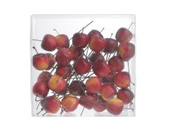 Plastová jablíčka na drátku (2,3cm∅ x 2cmH) 10cmH