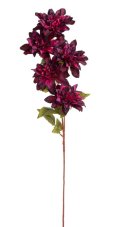 Umělá rozkvetlá dahlie, květ Ø12cm/dl.80cm