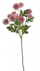 Umělá větvička bodláku s květy Ø4cm/dl.56cm