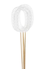 Zápich číslo 0, 27 cm, 5ks - plast bílý