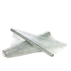 Flolie 50cm x 10m s potiskem - motiv polní květy - šedozelené