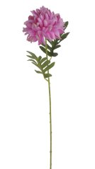 Umělá chryzantéma na stopce s listy, květ Ø16cm/celkem dl.53cm