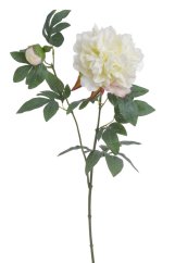 Umělá pivoňka s květem a poupětem, květ Ø13cm/dl.70cm