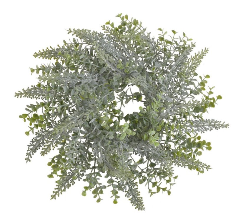 věnec Ø 28cm z větviček eukalyptu a vřesu