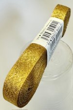 Jednobarevná plátnová stuha s metaloplastem 10mm/10m