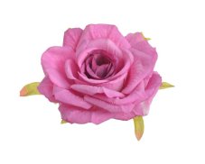 Velká hlavička umělé rozvité růže Ø 8cm, 12ks, barva 02S