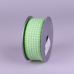 Tkaná stuha s kostkovaným vzorem 4cm/dl.10m -zelená
