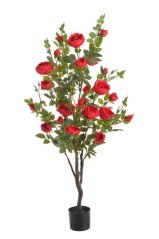 Umělá růže stromek v květináči, květináč Ø 15cm, rostlina 140cmH