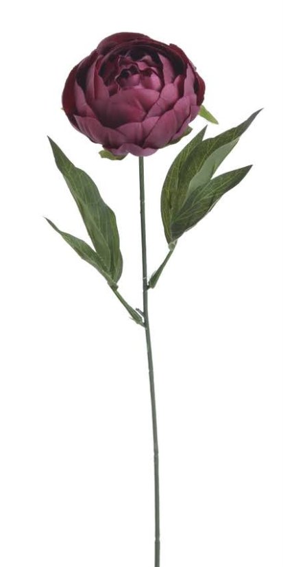 Umělá  pivoňka na stonku, hlavička Ø6cm/dl.44cm