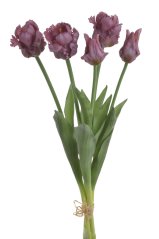 Svazek umělých papouščích tulipánů hlavička 5,5cm, celkem dl. 46 cm - 5ks